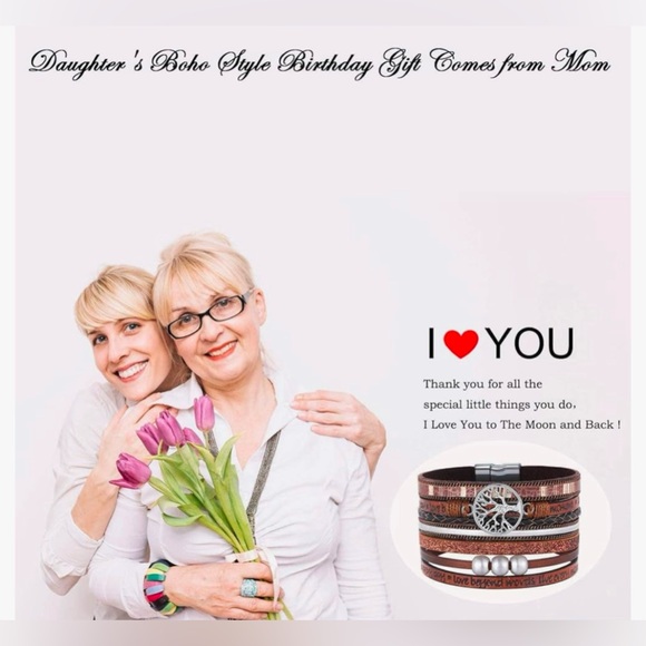 Inspirational Tree of Life Leather Bracelets for Women, Gifts for Teens Girls - Picture 5 of 5